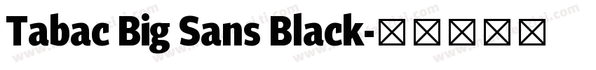Tabac Big Sans Black字体转换